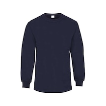 Kant 2 İplik Bisiklet Yaka Sweatshirt Siyah Çok Renkli