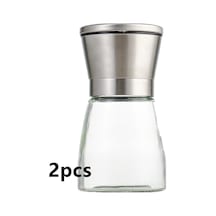 1--4 Adet Premium Paslanmaz Çelik Tuz Ve Karabiber Öğütücü Seti - Premium Fırçalanmış Paslanmaz Çelik Karabiber Değirmeni 2 Parça