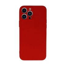 Apple Uyumlu iPhone 13 Pro Uyumlu Kılıf Nano İçi Kadife Silikon - Kırmızı
