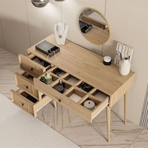 2254 Rose Ahşap Ayaklı Mdf Çerçevli Makyaj Masası Sepet-yunus