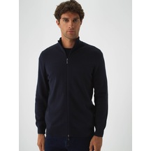 Xint Lacivert Pamuk Dokulu Regular Fit Hırka 801742