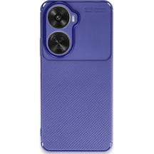 Huawei Nova 12 Se Uyumlu Kılıf Auto Focus Karbon Kapak - Lacivert