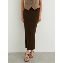 Verlabell Triko Ribana Maksimum Uzun Etek 321683825 Kahverengi