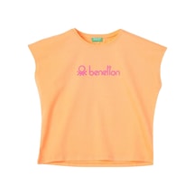 United Colors Of Benetton Kız Çocuk Tshirt Ben.g21304 Turuncu