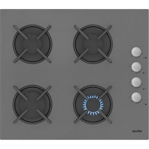 Simfer 3537 Ankastre Cam Ocak Gri