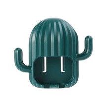Pazly Yapışkanlı Kaktüs Diş Fırçası Askısı - Deliksiz Çok Amaçlı Organizatör Yeşil, Küçük Boyutlu Yeşil