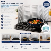 Ocak Yağ Sıçrama Koruyucu Alüminyum Folyo Plaka 84x32.5cm Bx40 Ahşap - Şeffaf