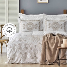 Karaca Home Arlen Bej Çift Kişilik %100 Pamuk Nevresim Takımı