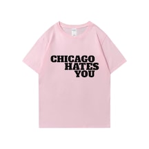 Flood Of Style Şef Keef Chicago Sen Hates Aynı Stil T-shirt Erkek Kadın Rap Moda Hip Hop Büyük Boy Stre Pembe