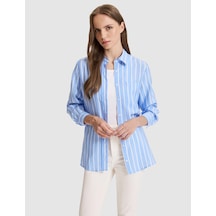 Pierre Cardin Kadın Mavi Gömlek Desenli 50324450-vr249