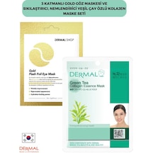 Dermal 3 Katmanlı Gold Göz Maskesi + Yeşil Çay Özlü Kolajen Maskesi 23 G