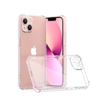 Apple Uyumlu iPhone 13 Mini Kamera Korumalı Antişok Airbag Köşe Korumalı Silikon Şeffaf Kapak