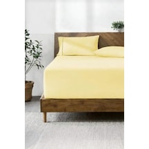 Lastikli & Hipoalerjenik Çarşaf%100 Pamuk Penye Kumaş Lemon 160x200, Luxcarsaf Abanoz