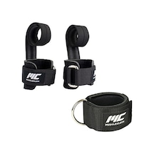 Musclecloth Ankle Cuff + Big Grip Pro Seti Siyah