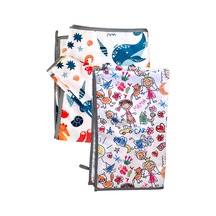 Seaworld Family İkili Ekonomik Set Sıvı Geçirmez Alt Açma Örtüsü Bebek Bakım Örtüsü 65x80cm Büyük Boy%100 Polyester Askılı Çok Amaçlı