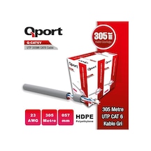 Qport Cat6 Utp 23awg Gri 305m Kablo Q-cat6y