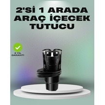 Hnrlıshp Araba Çift Bardak Tutucu 360 Dönebilen İkisi Bir Arada Ayarlanabilir