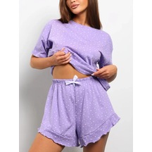 İlookhome Büyük Beden Oversize Şortlu Pijam 349592733 Violet İlookhome Büyük Beden Oversize Şortlu Pijam 349592733 Violet