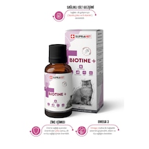 Plus +B For Cats Biotine Damla 100 ML + Zinc + Multi Vitamin ( Kediler Için Tüy Sağlığı Damlası )