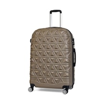 Reymond Luggage Piramit Desen ABS Seyahat Valizi, Canyon Serisi,  Gold - Büyük Boy Gold