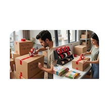 Kırmızı Koli Bandı 45 Mm 100 Mt 6 Adet Diğer