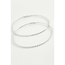 Burgulu - 275 - Metal Halka Küpe - Nazblsmm - 8-9-10 Cm çok renkli