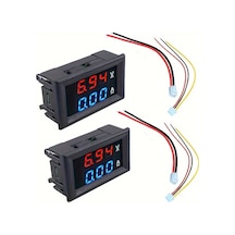 Dashanshop 2 Adet Yeşil 0.28 Dijital Voltmetre Ampermetre Dc 100v 10a Led Ekranlı Volt Amper Ölçer
