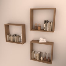 Rafkestir 3 Lü Box Raf Set Kafkas Meşe ( Mat )