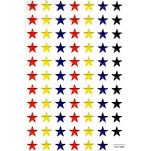 Sticker Kabartmalı A4 Boyutunda Stiker Defter, Planlayıcı Etiket- Lim066 - Renkli Yıldız Çok Renkli
