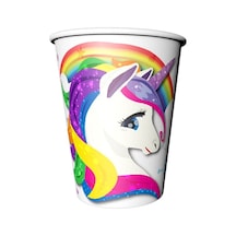 Unicorn Renkli Karton Bardak 8'li Ürünler