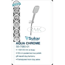 Sukar Askılı Duş Seti Krom Aqua Chrome