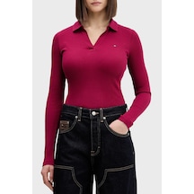Tommy Jeans Bayan Polo Yaka T Shirt Dw0dw21933 Vlc Vişne Vişne