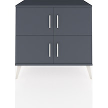 Hyperion Şifonyer 2 Raflı 4 Kapaklı 88x44x80 Antrasit-antrasit/çam Antrasit/çam