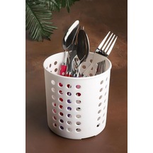 Tr Plastik Delikli Dik Kaşıklık & Tezgah Üstü Düzenleyici & Servis Standı,beyaz Diğer