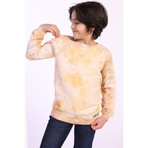 Toontoy Kids Toontoy Erkek Çocuk Batik Desenli Sweatshirt Hardal