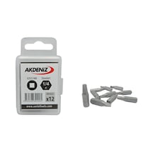 Akdeniz Akd/k225 1/4 Kare No.2x25 Mm 192 Adet Bits Uç