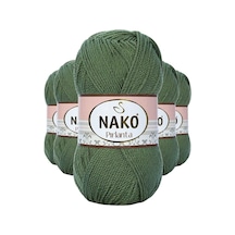 5 Adet Pırlanta Amigurumi El Örgü İpi Yünü Haki Yeşil 11253