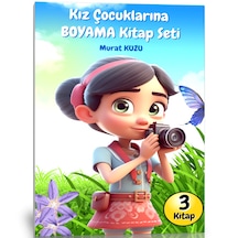 Kız Çocuklarına Boyama Kitap Seti 3 Kitap