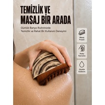 Mey İthalat Vücut Temizleme Fırçası Ergonomik Elde Tutulan Yumuşak Kıllı Fırçası