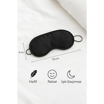 Herfie 2 Adet Uyku Maskesi Göz Bandı Işık Önleyici Gözlük Maske Bant Yoga Bandı Siyah