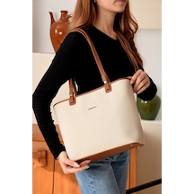 Just Polo Kadın Yeni Sezon El Ve Omuz Çantası 236049mh Krem - Taba Just Polo Kadın Yeni Sezon El Ve Omuz Çantası 236049mh Krem - Taba