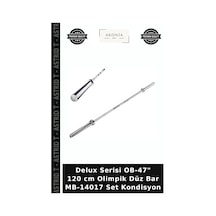 Delux Serisi Ob-47" 120 Cm Olimpik Düz Bar Mb-14017 Set Kondisyon