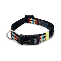 Hnrlıshp Beeztees Köpek Boyun Tasması, Renkli Desenli, 35-50cm, 20mm Çok Renkli