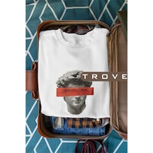 Startmore Unısex Kadın Erkek Securıty Seal Suçlu Mitoloji Uzun Kollu %100 Pamuk Sweatshirt Beyaz Beyaz
