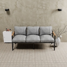 Mb Garden Furnıture Simetri Model, Balkon, Bahçe, Cafe, Metal Koltuk Takımı, Bahçe Takımı , Çay Seti, Üçlü Koltuk Açık Gri