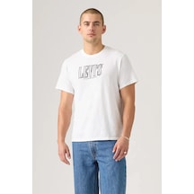 Levi's Erkek Baskılı Bisiklet Yaka Relaxed Fit Beyaz T-shirt - A2082-0294 Beyaz
