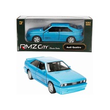 1:32 Rmz City Alman Klasikleri Serisi Die Cast Çek Bırak Model Araba - Mavi Audi Quattro Mavi