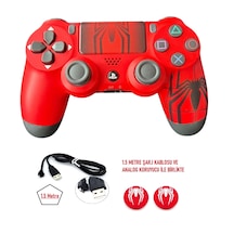 Playstation Dualshock 4 V2 Ps4 Oyun Kolu Siyah Pc + Ps4 1.5mt Şarj Kablosu Ve Analog Koruyucu