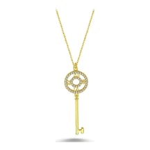 Taşlı Küçük Anahtar Kolye (498176348)