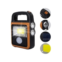 Powermaster Hs-8020c Cob Led Solar 4 Kademeli Şarjlı El Işıldak Feneri - Usb Çıkışlı Powerbank Çok Renkli